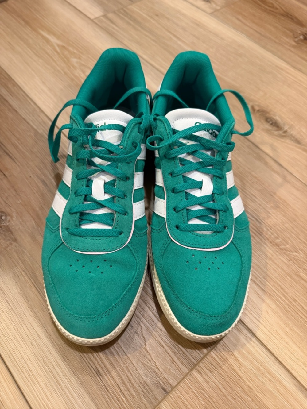Adidas Green and White Women Sneakers